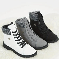 Bottes Blanches Femme Fourrées Antidérapantes - Glacier Urbain