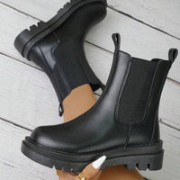 Bottes Noires Chelsea Femme Fourrées - Neige Class Noir / 36
