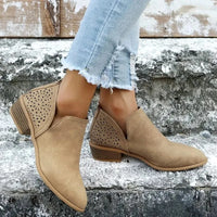Bottines Beige Femme Cheville - Beige Minimal