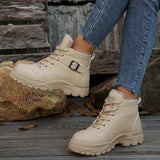 Bottines Beige Femme Hiver Fourrées - Winter Chic 35.5 / Beige