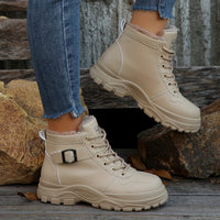 Bottines Beige Femme Hiver Fourrées - Winter Chic