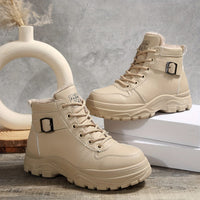 Bottines Beige Femme Hiver Fourrées - Winter Chic