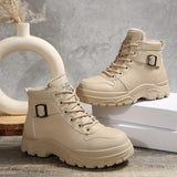 Bottines Beige Femme Hiver Fourrées - Winter Chic
