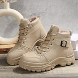Bottines Beige Femme Hiver Fourrées - Winter Chic