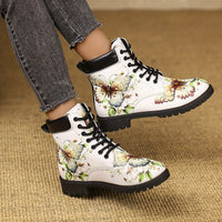 Bottines Blanches Femme Papillon - White Butterfly
