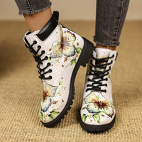 Bottines Blanches Femme Papillon - White Butterfly