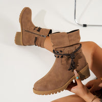 Bottines Camel Femme Chic - Wide Desert Camel / 36.5
