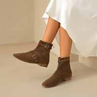 Bottines Camel Femme Plates Tendance - Sahara Glam