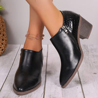 Bottines Cuir Femme Avec Fermeture Eclaire - Élégance Sauvage