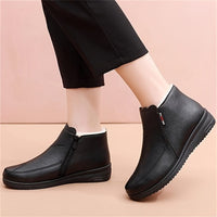 Bottines Cuir Femme Minimalistes Fourrées - Power Boots