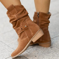Bottines En Daim Femme Camel Tendance - Sable de Soie