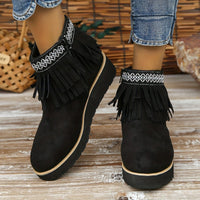 Bottines Femme Compensées à Pampilles - Soft Lift noir / 40