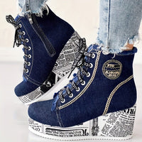 Bottines Femme Compensées En Daim Confortables - Daily Boost