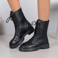 Bottines Hautes Femme Moto Doublées - Dark Rider