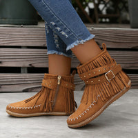 Bottines Marron Femme À Perles - Choco Chic