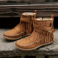 Bottines Marron Femme À Perles - Choco Chic