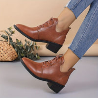 Bottines Marron Femme Elégantes Confortables - Brun Moderne