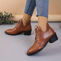 Bottines Marron Femme Elégantes Confortables - Brun Moderne