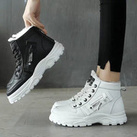 Bottines Noires Cuir Femme - Noire Élégance