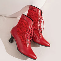 Bottines Rouge Femme à Talon Aigu - Red Diva