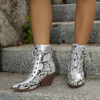 Bottines Santiag Femme à Lacets  - Ranch Chic