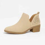 Bottines Beige Femme Cheville - Beige Minimal