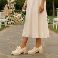 Bottines Beige Femme Noeud Papillon - Butterffly