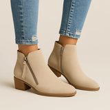 Bottines Beige Femme Plates - Beige Épure