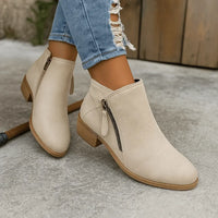 Bottines Beige Femme Plates - Beige Épure