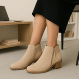 Bottines Beige Femme Plates - Beige Épure