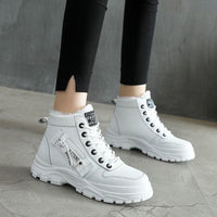 Bottes Blanches Femme Fourrées Hiver - Neige Couture