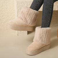 Bottines Beige Femme Fourrées Hiver - Warm Glam
