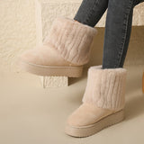 Bottines Beige Femme Fourrées Hiver - Warm Glam