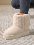 Bottines Beige Femme Fourrées Hiver - Warm Glam