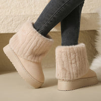 Bottines Beige Femme Fourrées Hiver - Warm Glam