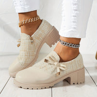 Bottines Beige Femme Noeud Papillon - Butterffly
