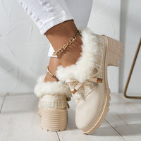Bottines Beige Femme Noeud Papillon - Butterffly