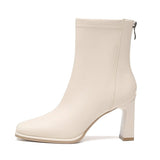 Bottines Beige Femme Talons Chic  - Intense Classe Beige / 34