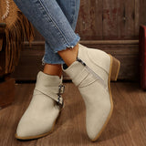 Bottines Beige Femme Tendance - Nude Prestige