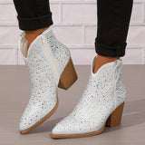 Bottines Blanches Femme Cheville Forme Diamant - White Vibes Blanc / 35