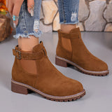 Bottines Camel Femme Chelsea Avec Ceinture - Golden Step