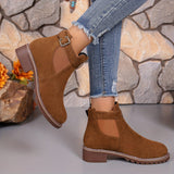 Bottines Camel Femme Chelsea Avec Ceinture - Golden Step