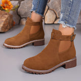 Bottines Camel Femme Chelsea Avec Ceinture - Golden Step