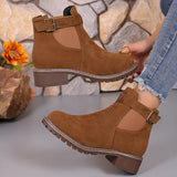 Bottines Camel Femme Chelsea Avec Ceinture - Golden Step