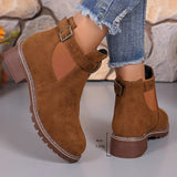 Bottines Camel Femme Chelsea Avec Ceinture - Golden Step