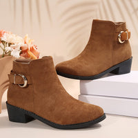 Bottines Camel Femme Daim Polyvalentes - Dune Chic Camel / 37