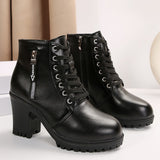 Bottines Cuir Femme à Talons Epais  - Attitude Cuir