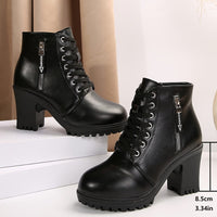 Bottines Cuir Femme à Talons Epais  - Attitude Cuir
