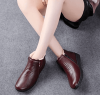 Bottines Cuir Femme Fourrées Confortables - Authentik Boots
