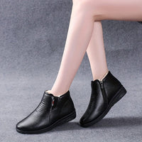 Bottines Cuir Femme Fourrées Confortables - Authentik Boots